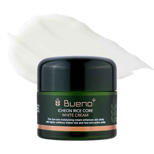 Bueno+ Icheon Rice Core Cream 2.82 fl.oz (80g) | Hydrating & Soothing Facial Cream with Icheon Rice Amino Acids | Long-Lasting Moisture, Korean Skin Care
