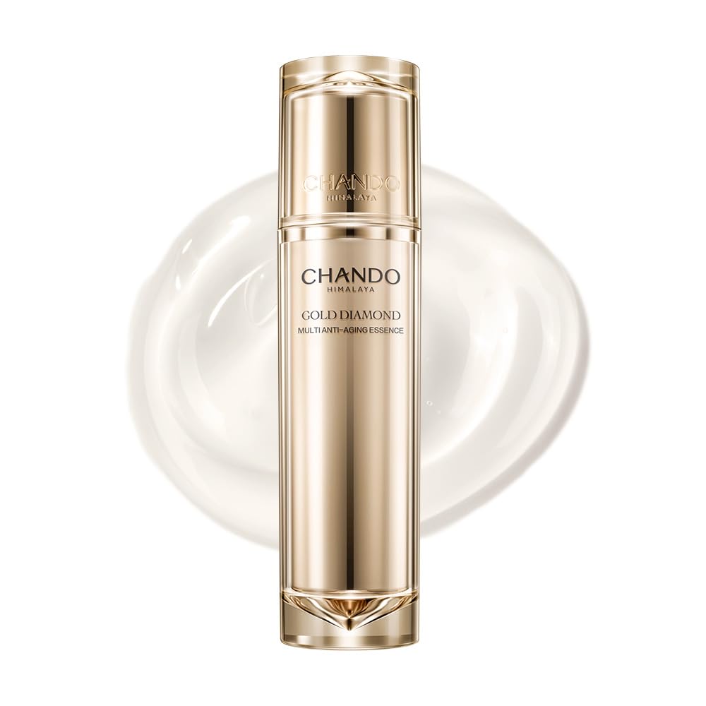 CHANDO HIMALAYA Gold Diamond Peptide-enriched Multi Anti-aging Serum (50ml/1.69oz) - Moisturizing Facial Essence Serum for Visible Correction of Anti Aging & Wrinkle with Tri-Peptide, Hyaluronic Acid