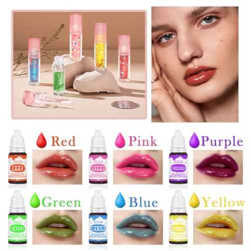 DIY Lip Gloss Making Kit - All-in-One to Make Your Own Lip Care Gloss Set with Clear Base, Pigments, Glitter, Tubes, Fun Creative Gift for Women Girls Makeup Lovers in Christmas Birthdays