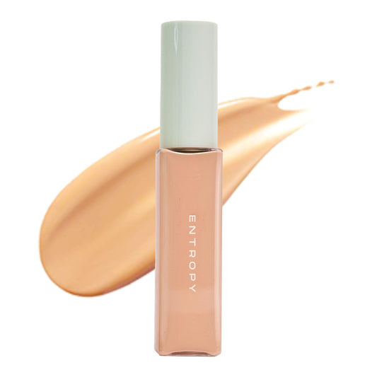 ENTROPY MAKEUP Organza Fit Spatula Foundation, Sheer to Medium Coverage, Built-In Spatula Applicator, Natural Finish, Flawless Skin, Long-Lasting Ultra Lightweight, Korean Makeup, #25.3