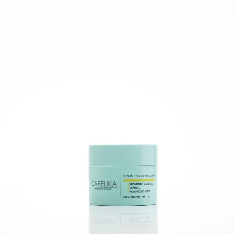 CARELIKA Vitamin C Brightening Cream with Watercress Extract, Dark Spot Corrector and Skin Tone Evening Treatment, 50ml