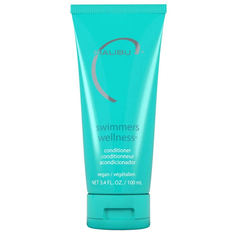 Malibu C Swimmers Wellness Hair Conditioner for Women, Men & Kids - Travel Size Moisturizing Swim Conditioner to Restore Shine Affected by Pool Chlorine & Ocean Water - Protein Rich Hair Care, 3.4oz
