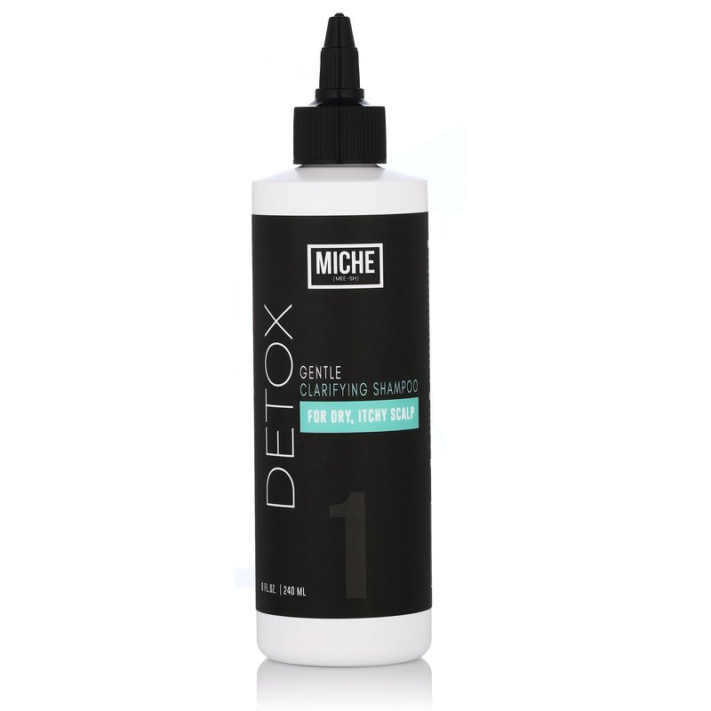 Miche Beauty Detox Shampoo – Sulfate-Free Clarifying & Anti-Dandruff Hair Cleanser for Men & Women, Moisturizing Formula for Curly, Fine, Thinning & Damaged Hair, Scalp Treatment, 8oz