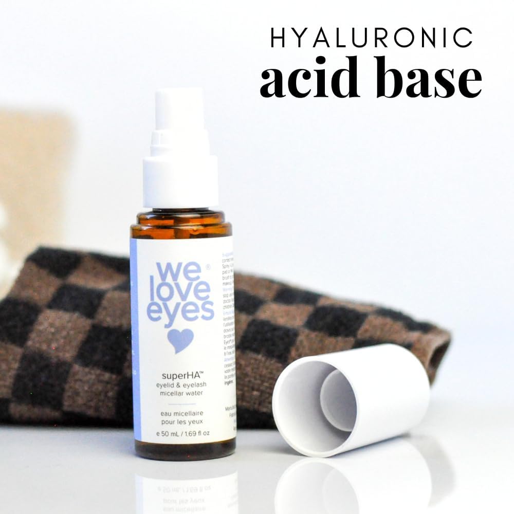 We Love Eyes - superHA® Eyelid & Eyelash Micellar Water - Remove eye makeup with lush, supportive micelles in a sodium hyaluronic base, oil free