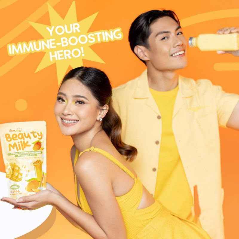 Dear Face Beauty Milk Premium Japanese Sweet Mango Antioxidant Drink 180g - 10 sachet