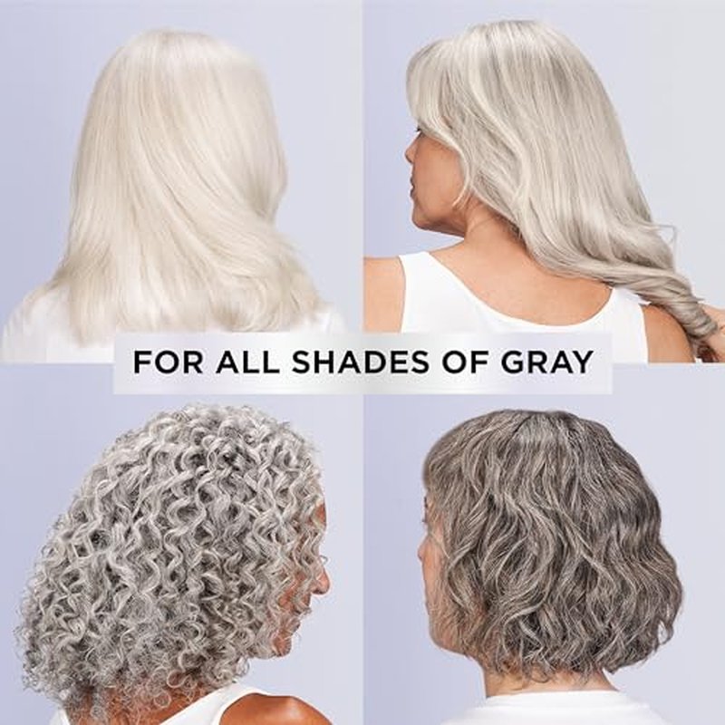 L'Oreal Paris EverPure Brightening and Nourishing Shampoo for Gray Hair, Sulfate-Free Vegan Formula with Peptides, 8.5 Fl Oz