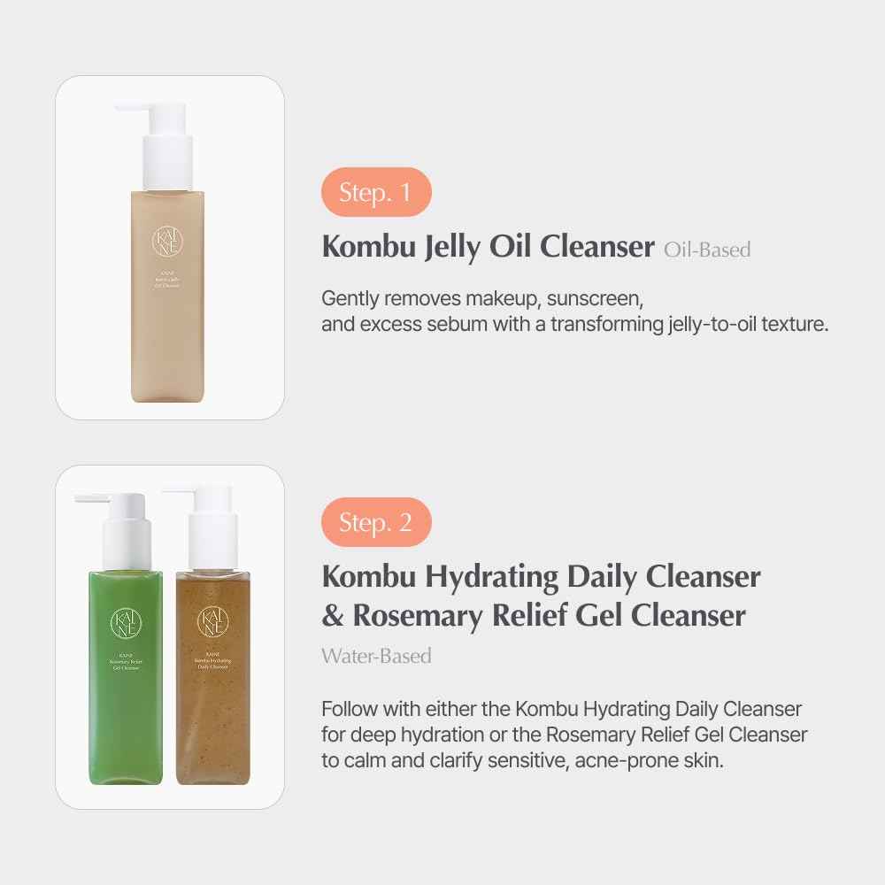 KAINE Kombu Jelly Oil Cleanser | Makeup Remover with Gel To Oil Type Cleanser, Gentle Cleansing, Korean Skincare 4.9 fl oz /145ml