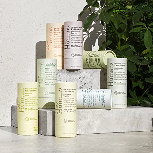 Hey Humans Deodorant, Aluminum Free Deodorant for Women and Men, Contains Naturally Derived Ingredients, All Day Odor Control, Refreshing Essential Oils, Earth Friendly Package, Coconut Mint