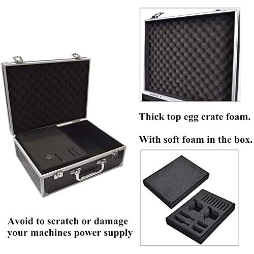 Large Tattoo Case Tattoo Kit Box - Aluminum Traveling Convention Carry Case (Silver)