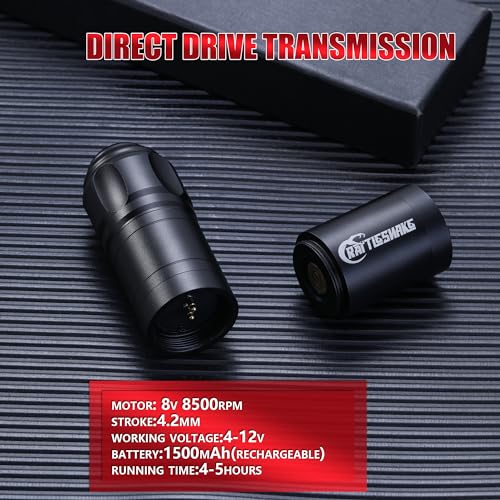 Rattlesnake Rotary Battery Pen Tattoo Machine Digital LED Display 4.2mm Stroke Length (TATTOO MACHINE)