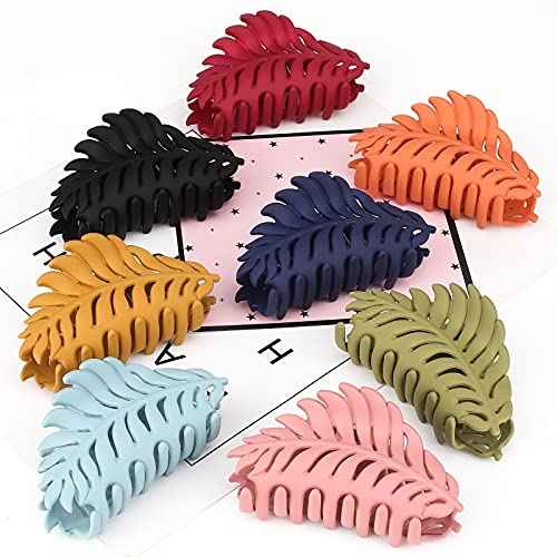 AMCAMI Hair Claw Clips for Women 3.7inch Non-slip Large Strong Hold Claw Clips for Thick Hair Trendy Jaw Hair Clips Banana Clips Hair Hair Clips for Women Hair Accessories for Women and Girls 8 pack
