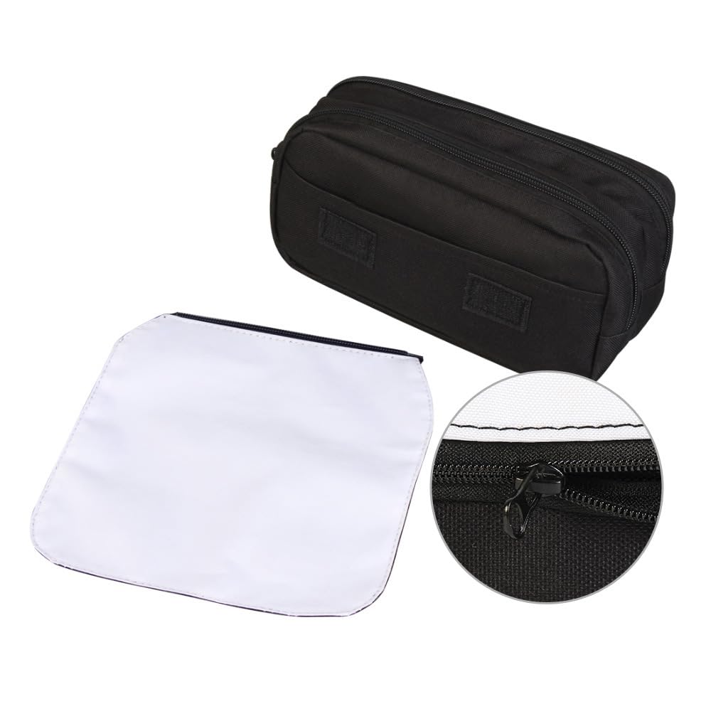 Dispalang Printable Blanks Cosmetic Bags Pencil Case Multipurpose DIY Heat Transfer Makeup Bags Toiletry Pouch with Removable Flap for Sublimation