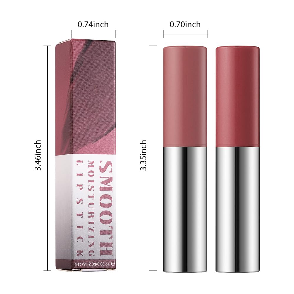 Matte Lipstick Crayon Set - High Pigment Creamy Formula, Waterproof & Long-Lasting | Velvet Matte Finish, 2 Pcs