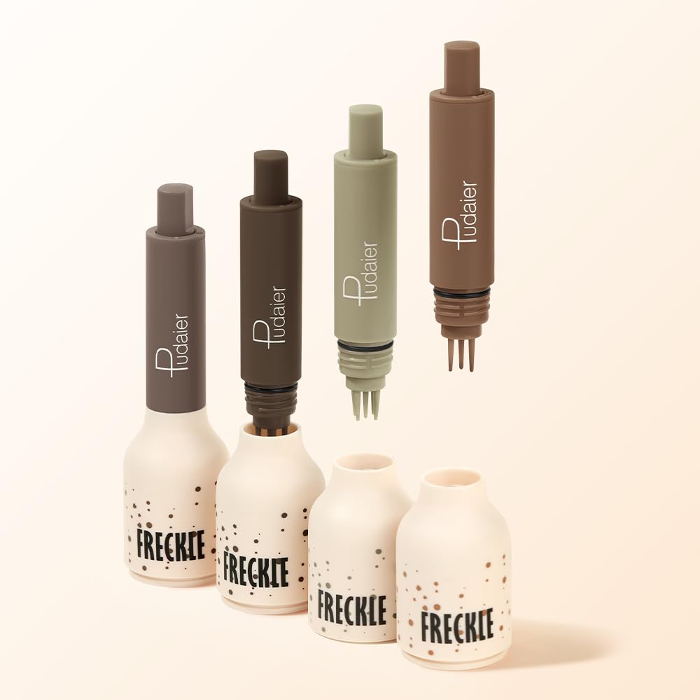 MINXUEYEN Freckle Stamp - Waterproof Faux Freckle Pen, Natural-Looking Lifelike Freckle Makeup, 5-Point Quick Dry Long-Lasting Magic Fake Freckles Marker for Sunkissed Makeup (04)