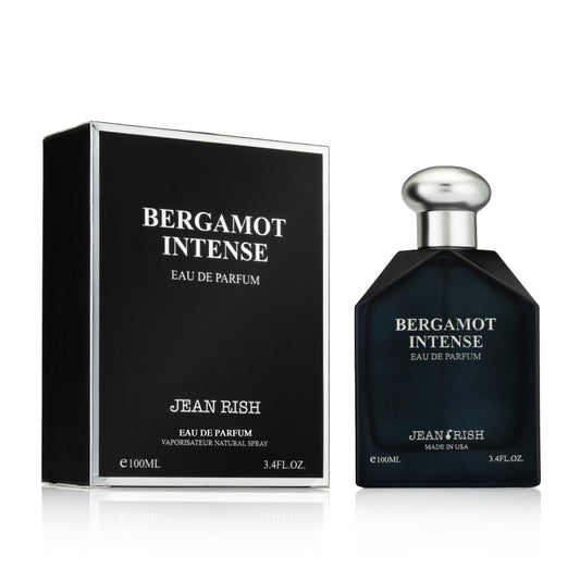 Jean Rish Bergamot Intense Perfume for Men Eau De Parfum, Long-Lasting Luxury Fragrance, Made In USA - Bergamot, Lemon, Lavender, Patchouli, Amber Scent - 100ml / 3.4 oz