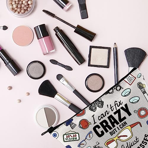 TSOTMO Dispensing Opticians Gift Optometry Gift Eyeglasses Makeup Bag Knowledge Lovers Gifts (YOUR GLASSES)