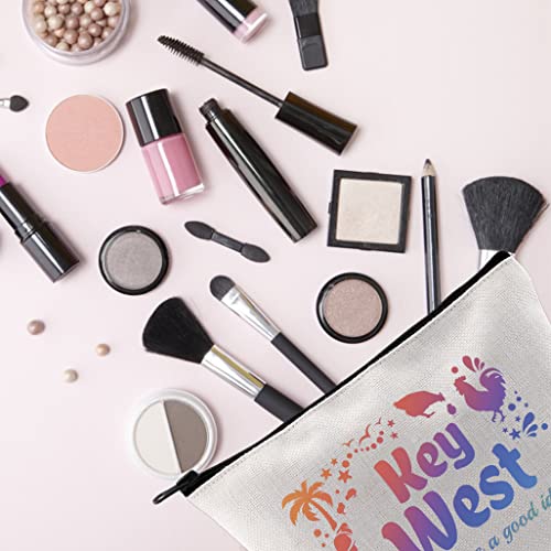TSOTMO Key West Bachelorette Party Favor Key West Is Always A Good Idea Beach Trip Matching Makeup Bag (Good idea KeyWest)