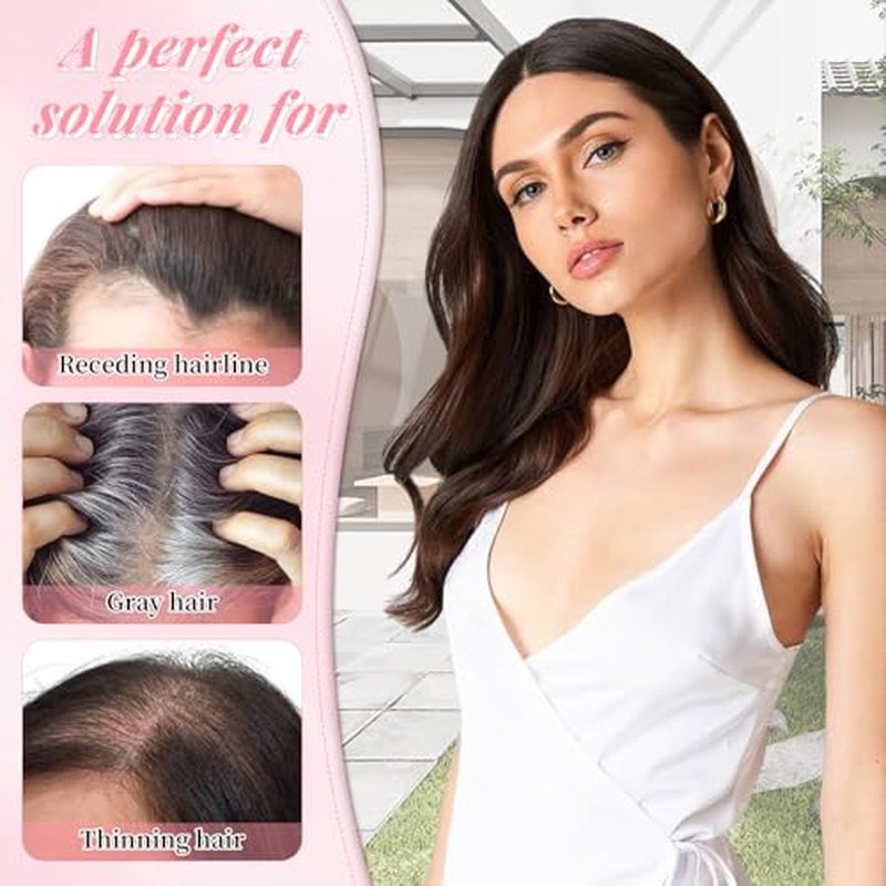 Hair Toppers for Women Real Human Hair Topper for Women with Thinning Hair 12inch 4x4.8 Large Swiss Base Hairpieces (Dark Brown)