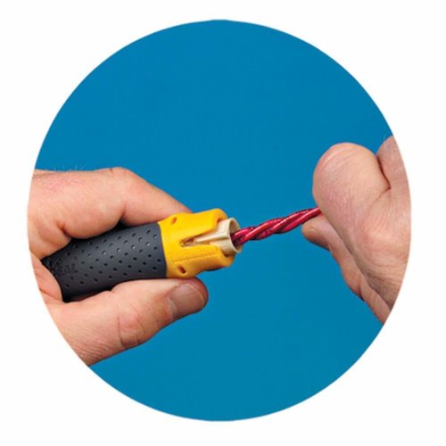 IDEAL Electrical 45-025 Lil Ripper Stripper Wire Stripper w/ Slitting Blade, V-Notch, Flat Blade Clip