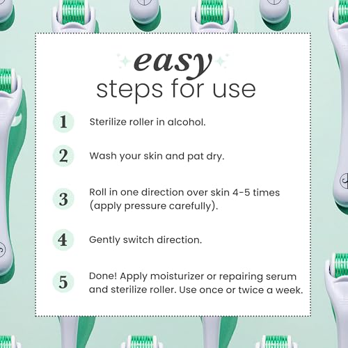 Derma Roller Microneedling Roller for Face - Includes Free Storage Case (Pack of 1) Unisex