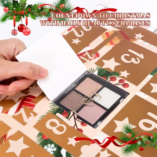 Makeup Advent Calendar 2025,24 Days Christmas Beauty Countdown Calendar Christmas for Women Teen Girl, 2025 Xmas Countdown Calendar Full Makeup Kits Mascara Lipstick Blush Eyeline Brush