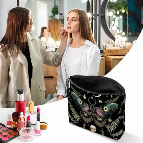 Night Butterfly Moth Makeup Bag, Butterfly Gifts Cosmetic Bag Gothic Travel Pouch, Witchy Gifts for Women Girls Daughter Sisters Coworker Friends Bestie Friendship Graduation Birthday Gifts