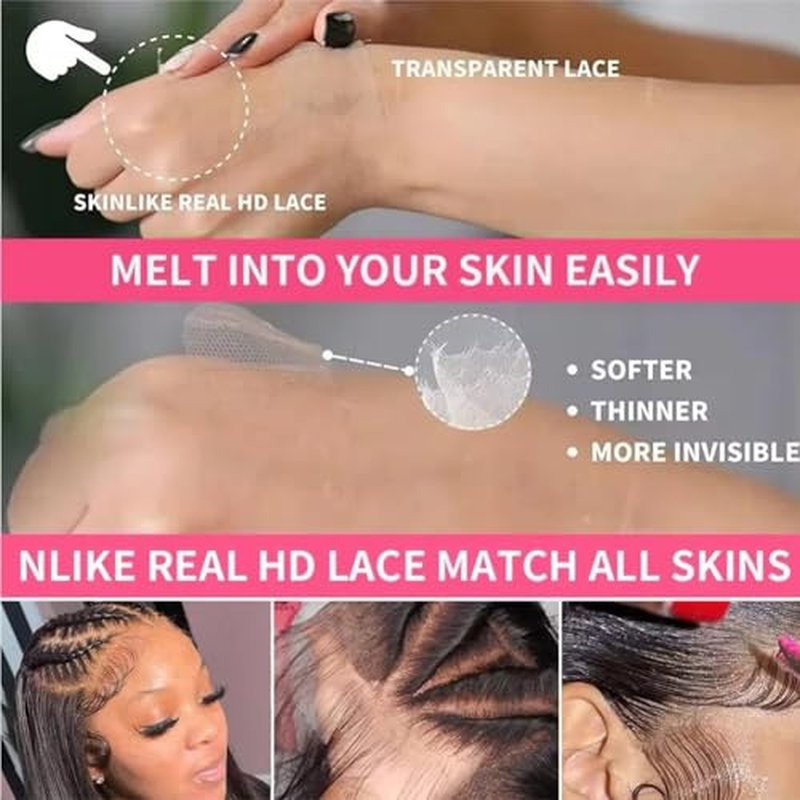 30 Inch 13x6 Body Wave Lace Front Wigs Human Hair Pre Plucked HD Transparent Lace Frontal Wigs Human Hair Glueless Human Wigs with Baby Hair for Women 200% Density