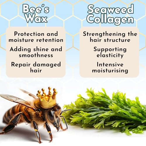 Hair Mask for Damaged Hair Japanese - 16.9?oz | Thermal Activated Keratin & Collagen Treatment with Beeswax & Seaweed, Deep Repair, Frizz Control, Intense Hydration, Formaldehyde-Free, Long-Lasting