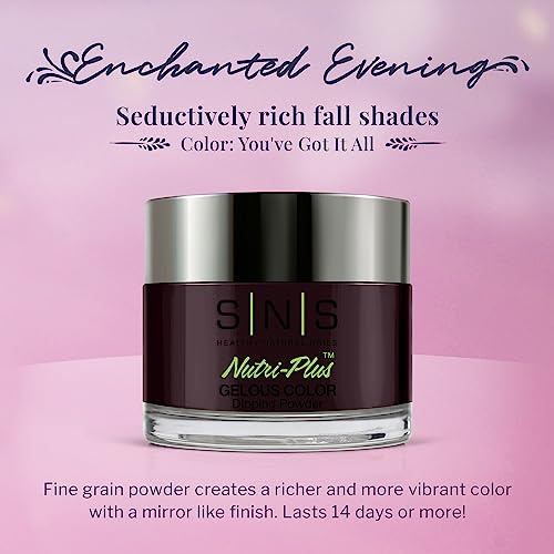 SNS Nail Dip Powder, Gelous Color Dipping Powder - You've Got It All (Purple/Plum), EE05 - Long-Lasting Acrylic Nail Color & Polish Lasts 14 Days - Low-Odor & No UV Lamp - 1 Oz