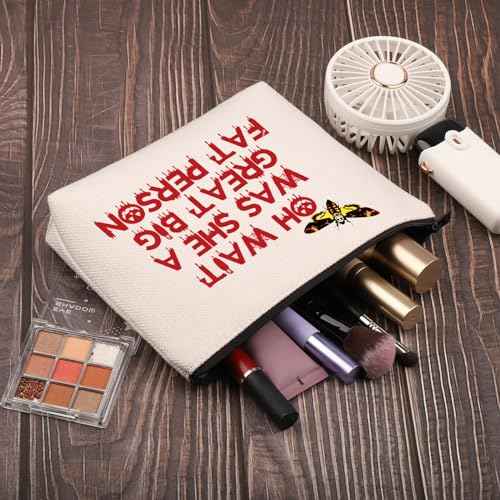 PLITI Silence Lambs Movie Gift Hannibal Lecter Fan Gift Oh Wait Was She A Great Big Fat Person Death Head Moth Makeup Bag (Big Fat Bag)