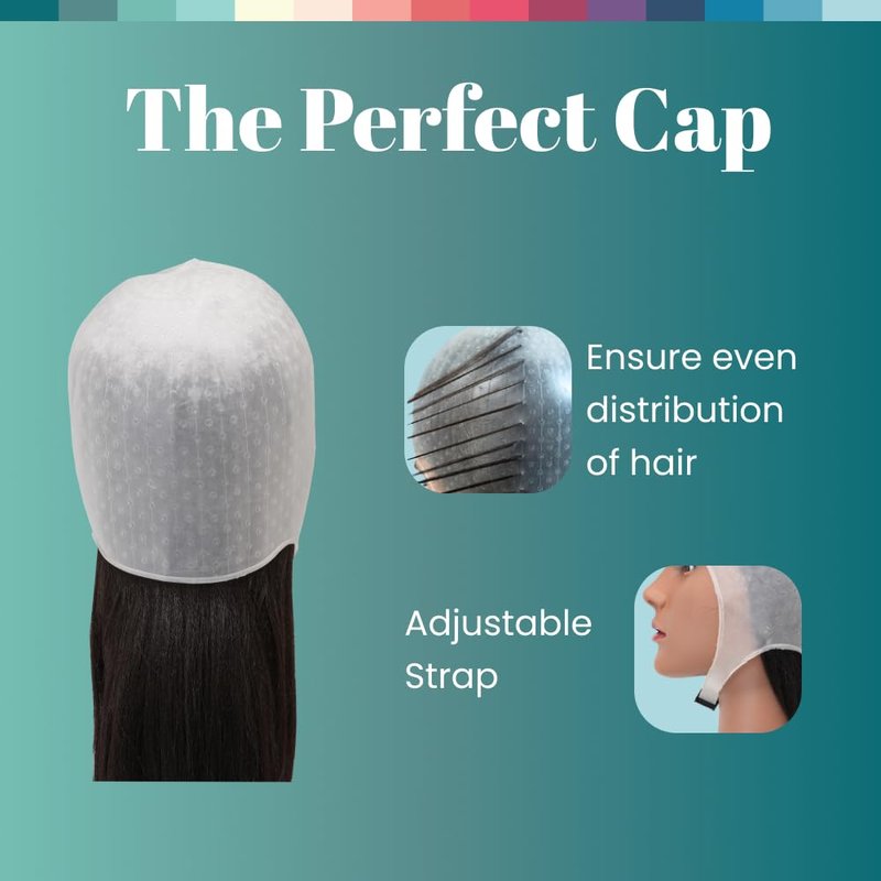 Dompel Silicone Hair Highlighting Cap White | Romana Model 390-SA | Salon-Quality Highlights for All Hair Types