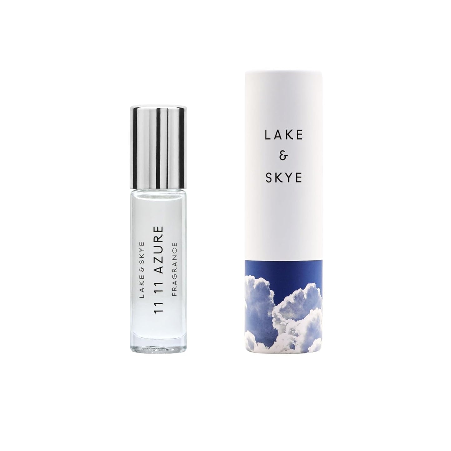 Lake & Skye 11 11 Azure Fragrance Oil Rollerball Perfume, Unisex Aquatic Floral & Skin Musk Scent with Water Accord & Bergamot, 0.33 fl oz (10 ml)