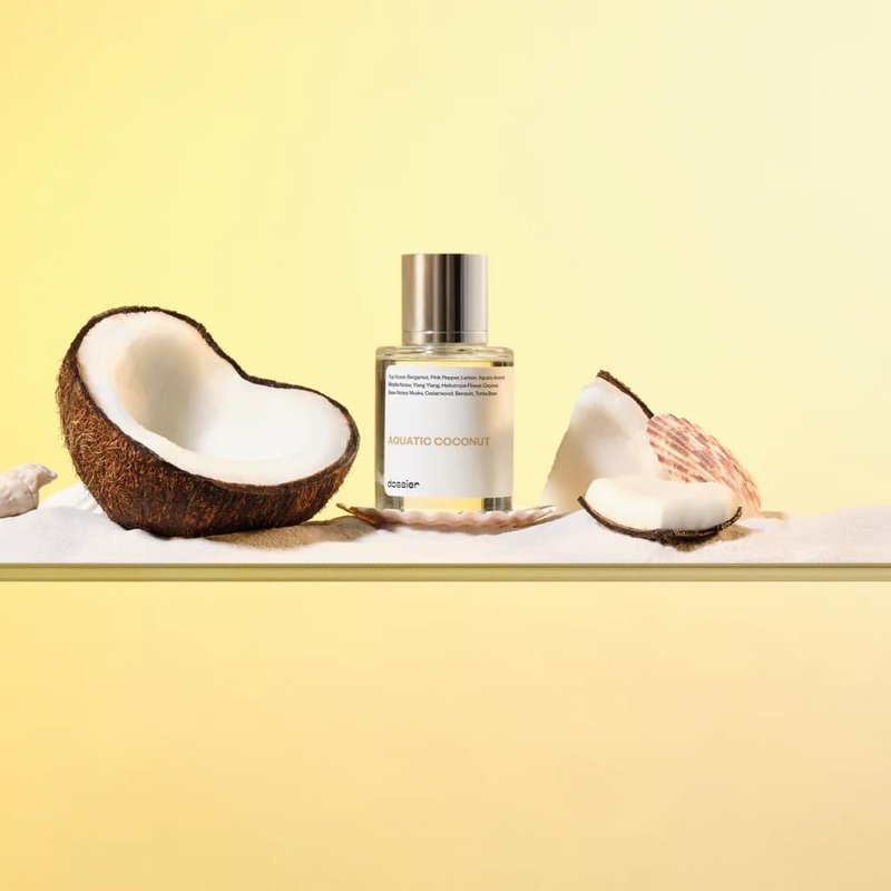 Dossier - Aquatic Coconut - Eau de Parfum - Inspired by Beach Walk - Long-Lasting Fragrance - Unisex - 1.7 fl oz (50ml)