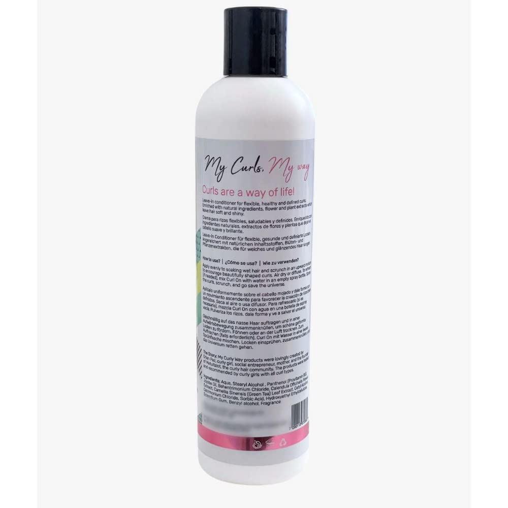 Leave In Conditioner for Curly Hair - Nourishing Fruit & Flower Extracts | 10 Oz Vegan Curl Moisturizer Cream
