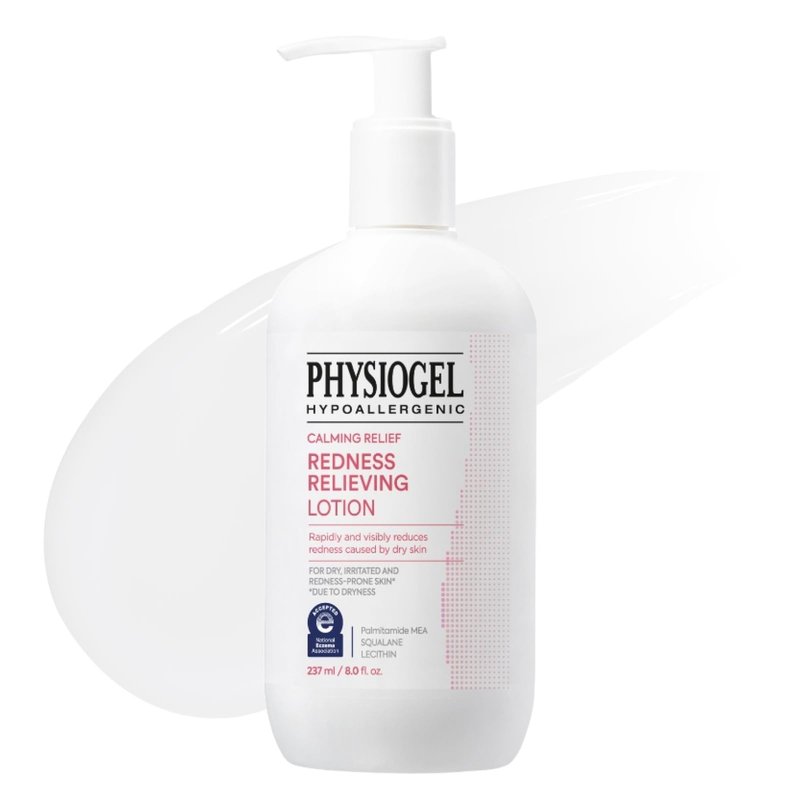 PHYSIOGEL Calming Relief Redness Relieving Lotion, Body Lotion & Face Moisturizer with Squalane, PEA Complex, For Dry, Irritated & Redness-Prone Skin, 8 fl. oz.