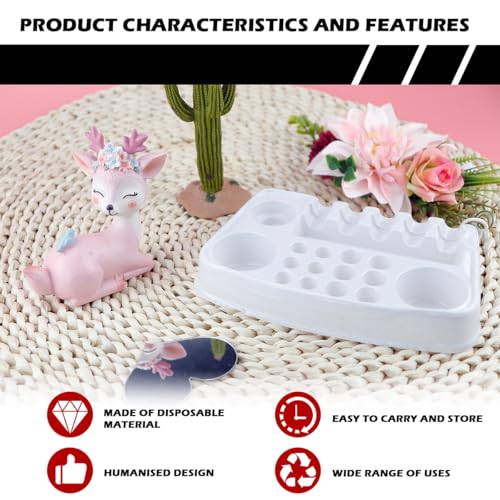 24Pcs Tattoo Ink Cup Tray-Disposable Plastic Pigment Trays Stand for Eyebrow Tattoo Ink Tattoo Ink Cups Holder Supplies Kits