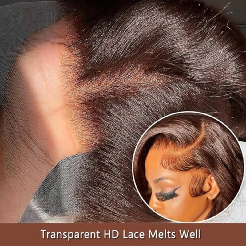 GOLFMAX 13x6 Lace Front Wigs Human Hair Pre Plucked Body Wave Chocolate Brown Lace Front Wig Human Hair 4# Brown Wig Body Wave Human Hair Wig 22 Inch