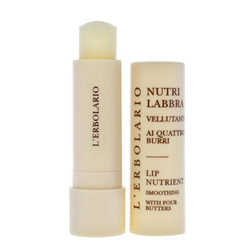 L'Erbolario Lip Nutrient - Smoothing Lip Stick with Four Butters - Softness and Suppleness for Lips - Moisturizing and Replenishing Lip Care - Lip Balm for Dry and Cracked Lips - 0.15 oz