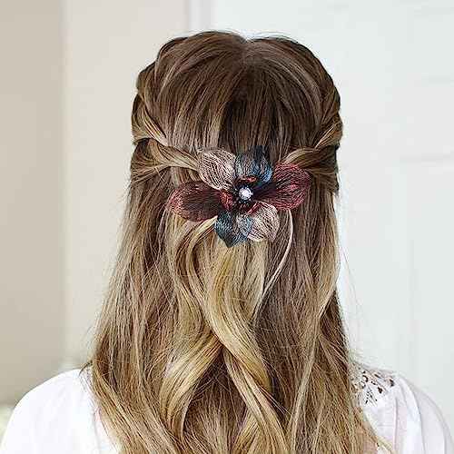 Copper Wire Metal Bow Hair clips-Hand-woven Barrettes hair accessories,hair barrettes for women thick hair