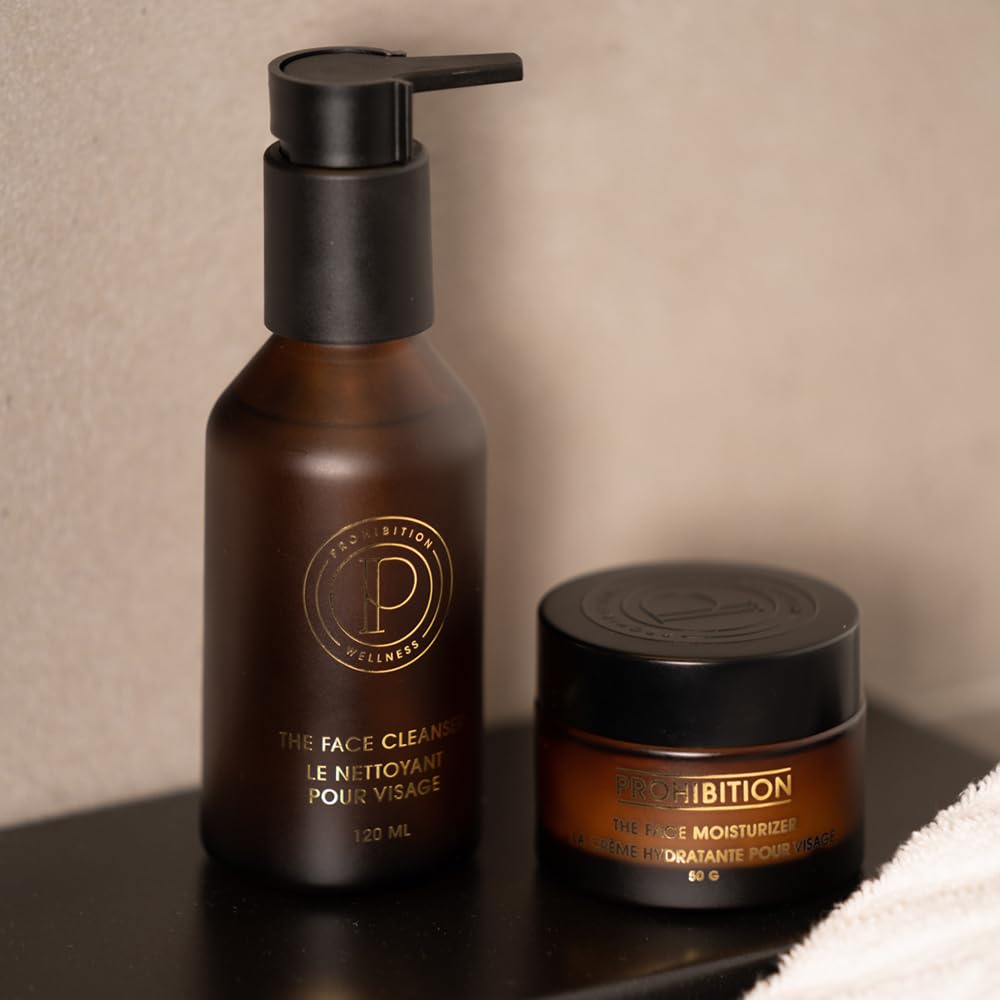 Prohibition Wellness The Face Cleanser, Gentle Face Cleanser, Makeup Removing Face Wash, Niacinamide, Aloe Vera, and Hemp Seed Oil, Fragrance & Paraben Free (120 ml)