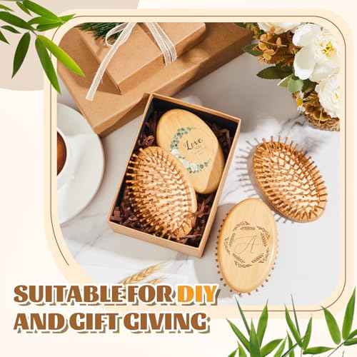 Weysat 12 Pcs Bamboo Hair Brushes Bulk Scalp Massager Natural Wooden Comb Bamboo Bristles Hairbrush Anti Static for Homeless Women Men Massage All Hair Types