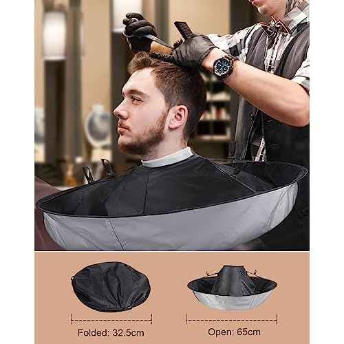 Lictin Hair Cloak Cape Black - Haircut Cape Umbrella Waterproof