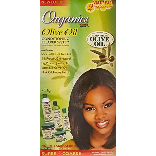 Originals By Africa's Best Olive Oil Conditioning Relaxer System 2-Pack, Helps Repair, Rebuild and Restore Your Hair's Elasticity and Softens & Shines, Designed for Coarse Hair Textures
