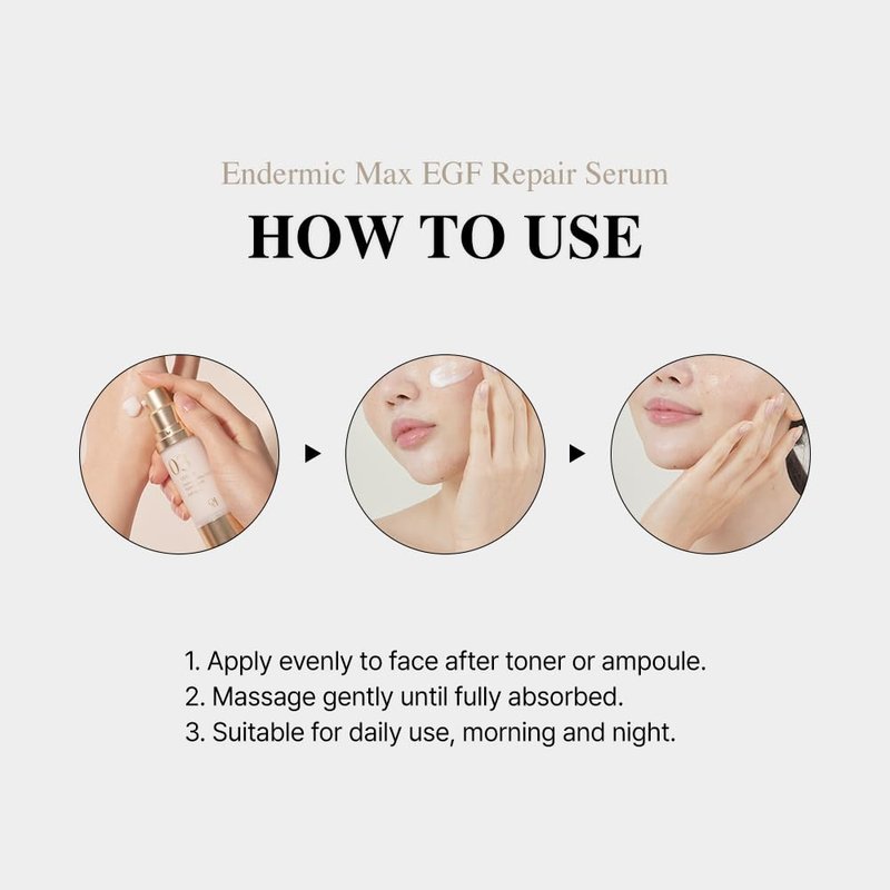 ODEAR Endermic Max EGF Repair Serum – Concentrated EGF Facial Serum for Skin Barrier Support, Firm Feel & Radiant Skin (30ml / 1.01 fl. oz.)
