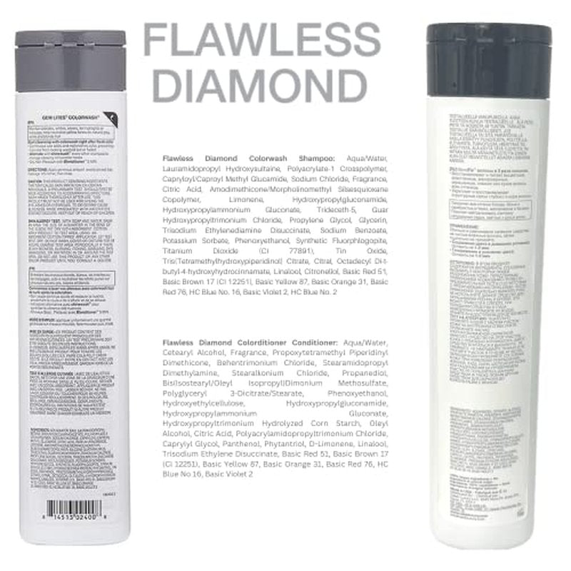 Celeb Luxury Gem Lites Duo Color Depositing Colorwash Shampoo & Conditioner Set + Bondfix Bond Rebuilder, Semi Permanent Hair Color, Vegan Hair Dye, Flawless Diamond