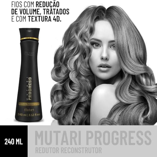 MUTARI Brazilian Keratin Treatment PROGRESS | Smoothing System | All Hair types | Hair Straightener with Bamboo Extract, Hyaluronic Acid, Shea Butter, Hydrolyzed Keratin | Alisado Brasile?o sin Formol