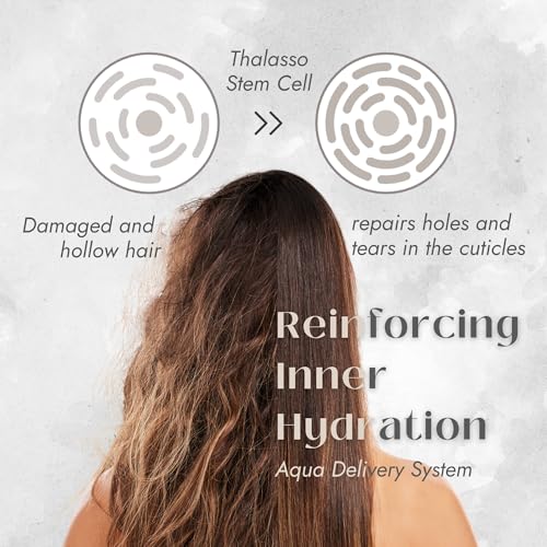 8 THE THALASSO Anti Frizz Shampoo & Conditioner Set for Women & Men, Organic Tea Tree Shampoo by Mint, Collagen, Peptides, Stem Cells & Deep Sea Water from Japan, Sulfate Free, 32.16 Fl Oz, DRY HAIR