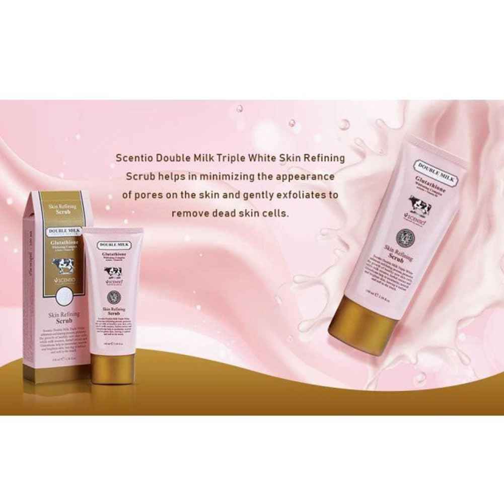 SCENTIO DOUBLE MILK TRIPLE SKIN REFINING SCRUB 100 ML.