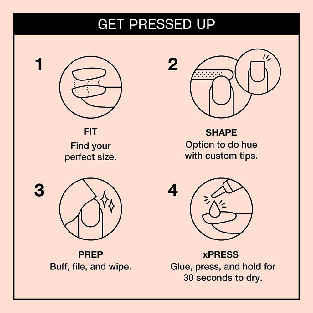OPI xPRESS/ON Bubble Bath | Nude Pink Long Coffin Press On Nails | With Nail Glue | Long Lasting, Reusable, Non-damaging