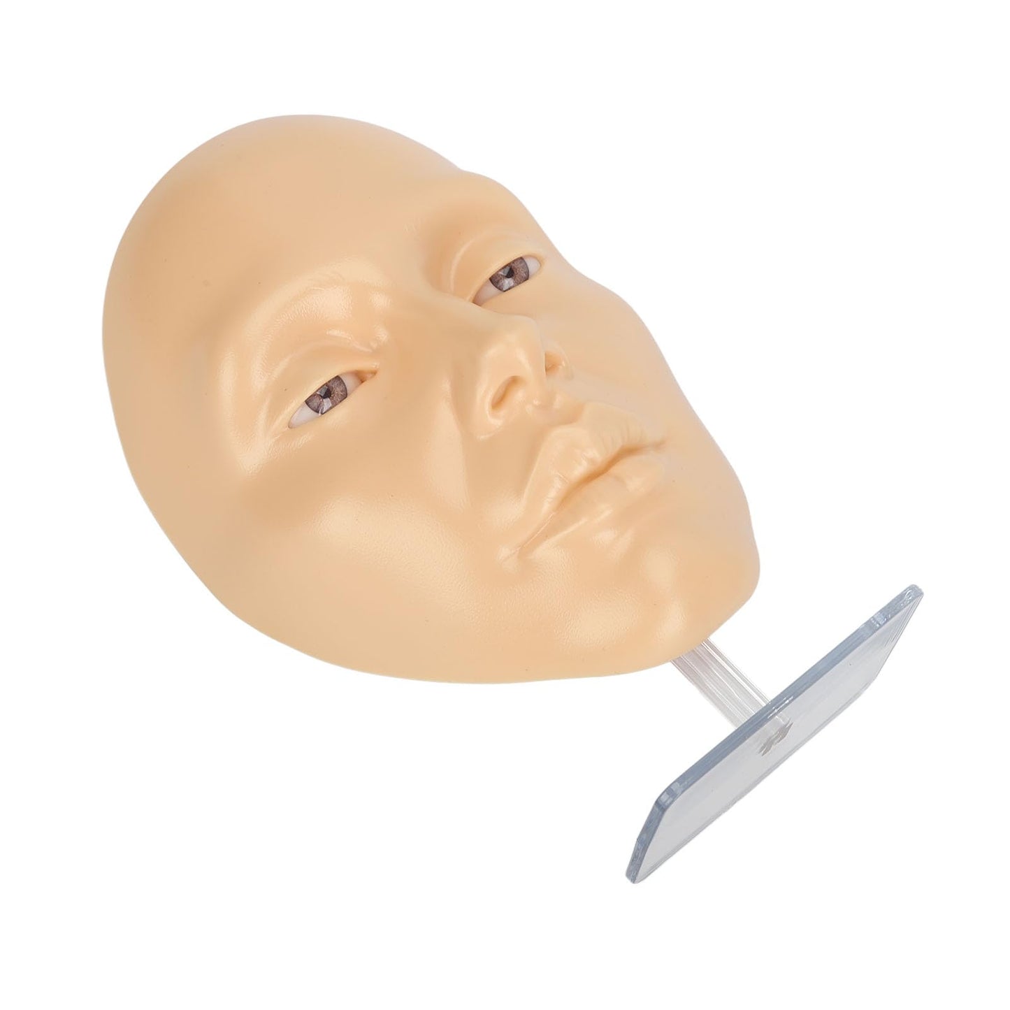 Jauarta 5D Silicone Makeup Practice Face Teaching Face Eye Cosmetic Mannequin Board for Cosmetology (White)